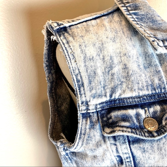 Pacsun DIY Denim Distressed Vest Small - Picture 4 of 9